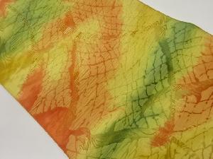 変わり格子模様織出し名古屋帯